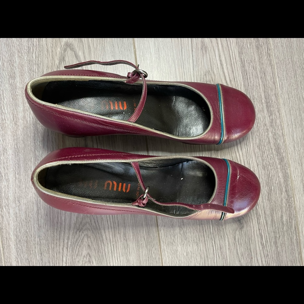 Miu Miu Mary Jane Wedges, size 39 (US 8.5)